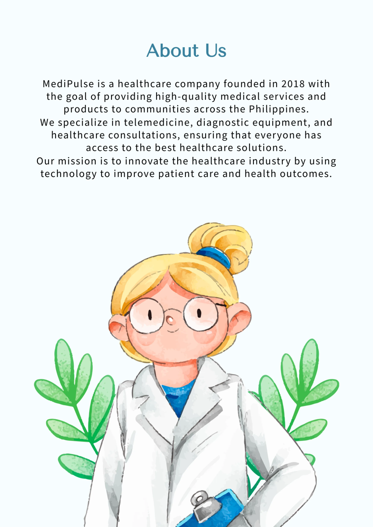 Free Healthcare Company Profile Template to Edit Online