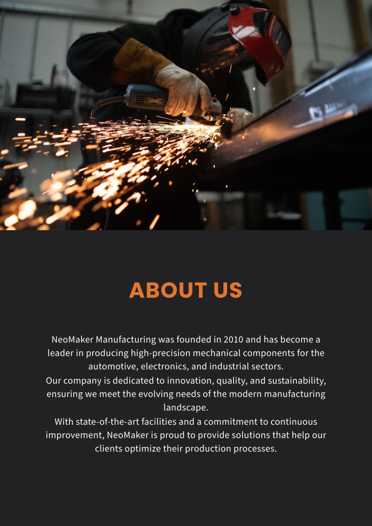 Free Manufacturing Industry Company Profile Template to Edit Online