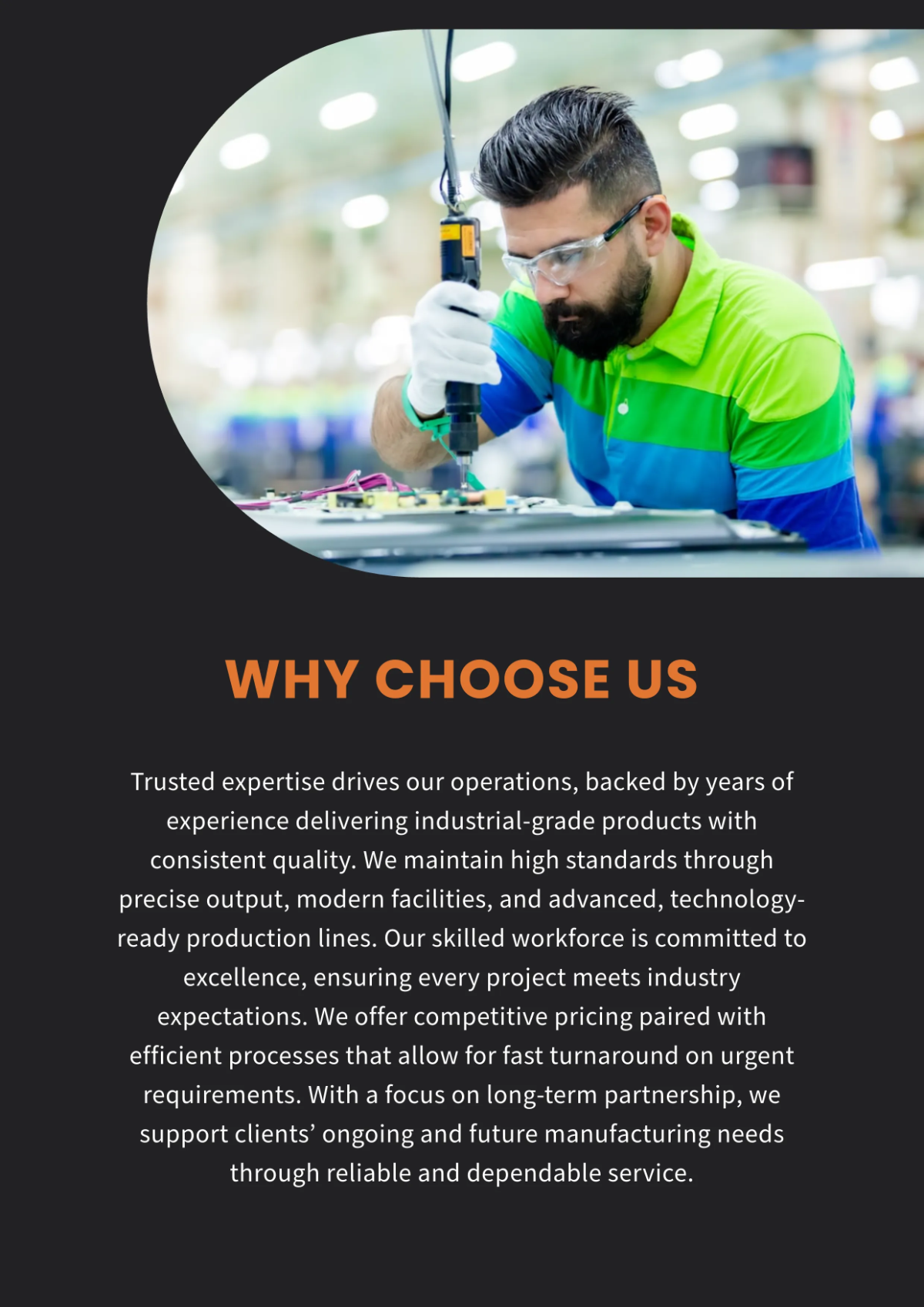 Free Manufacturing Industry Company Profile Template to Edit Online