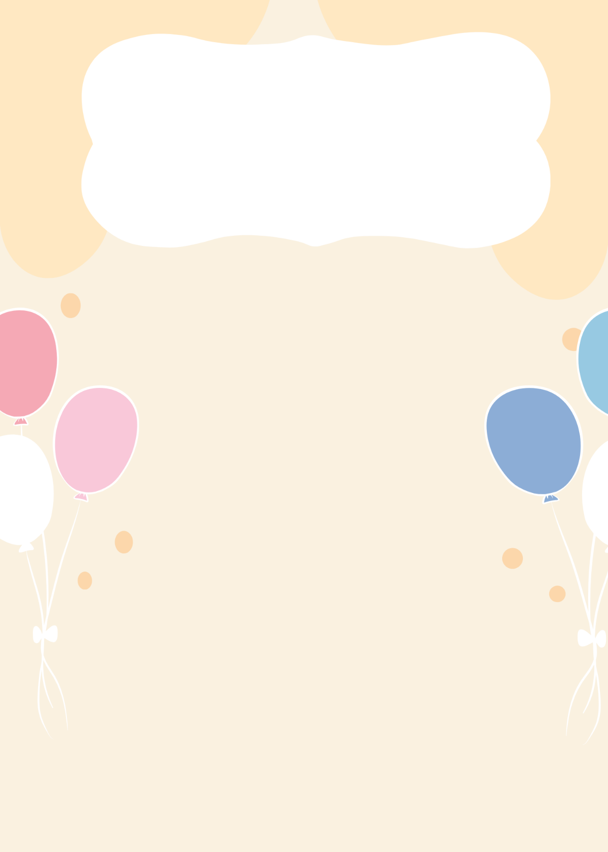 Free Gender Reveal Invitation Background Template