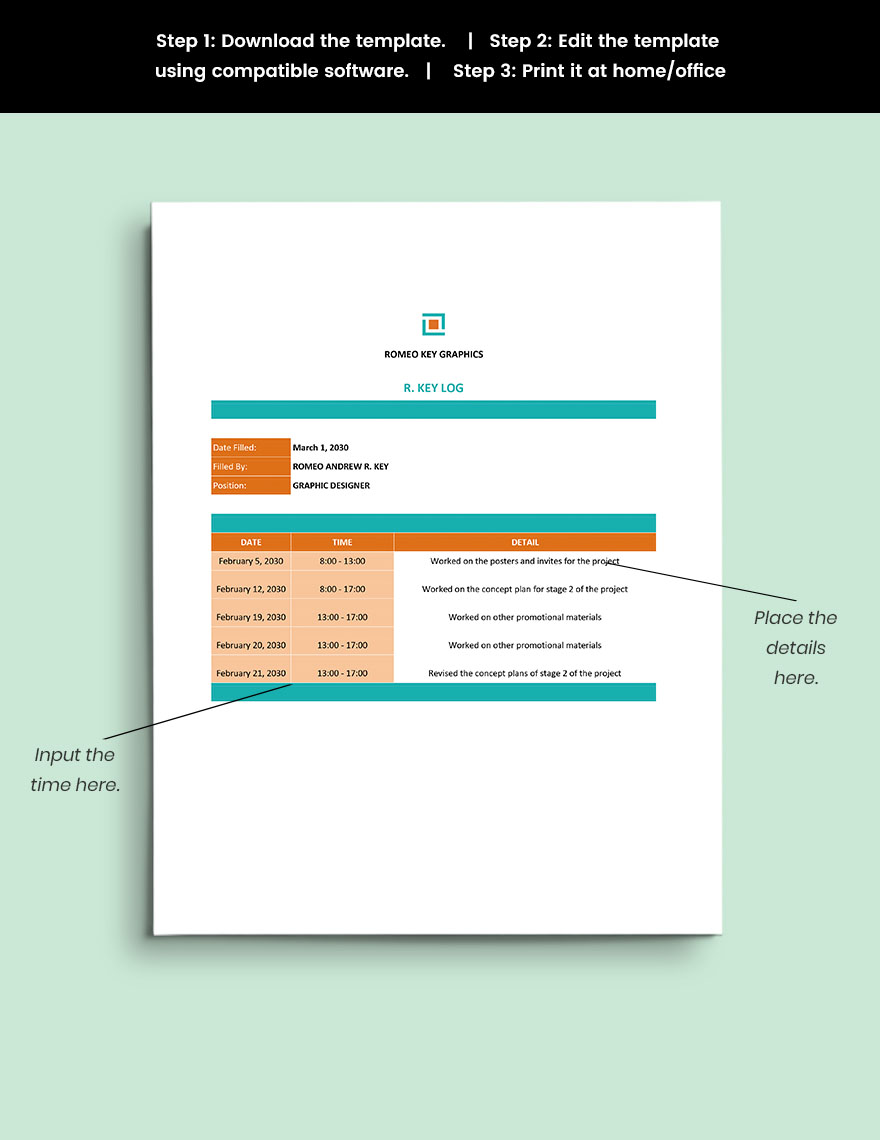 Freelance Hourly Rate Log Template