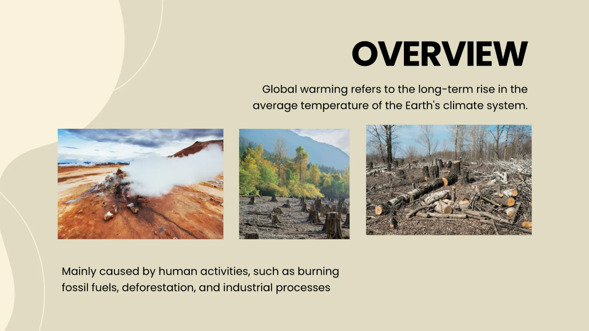 Free Global Warming Consequences Presentation Template to Edit Online
