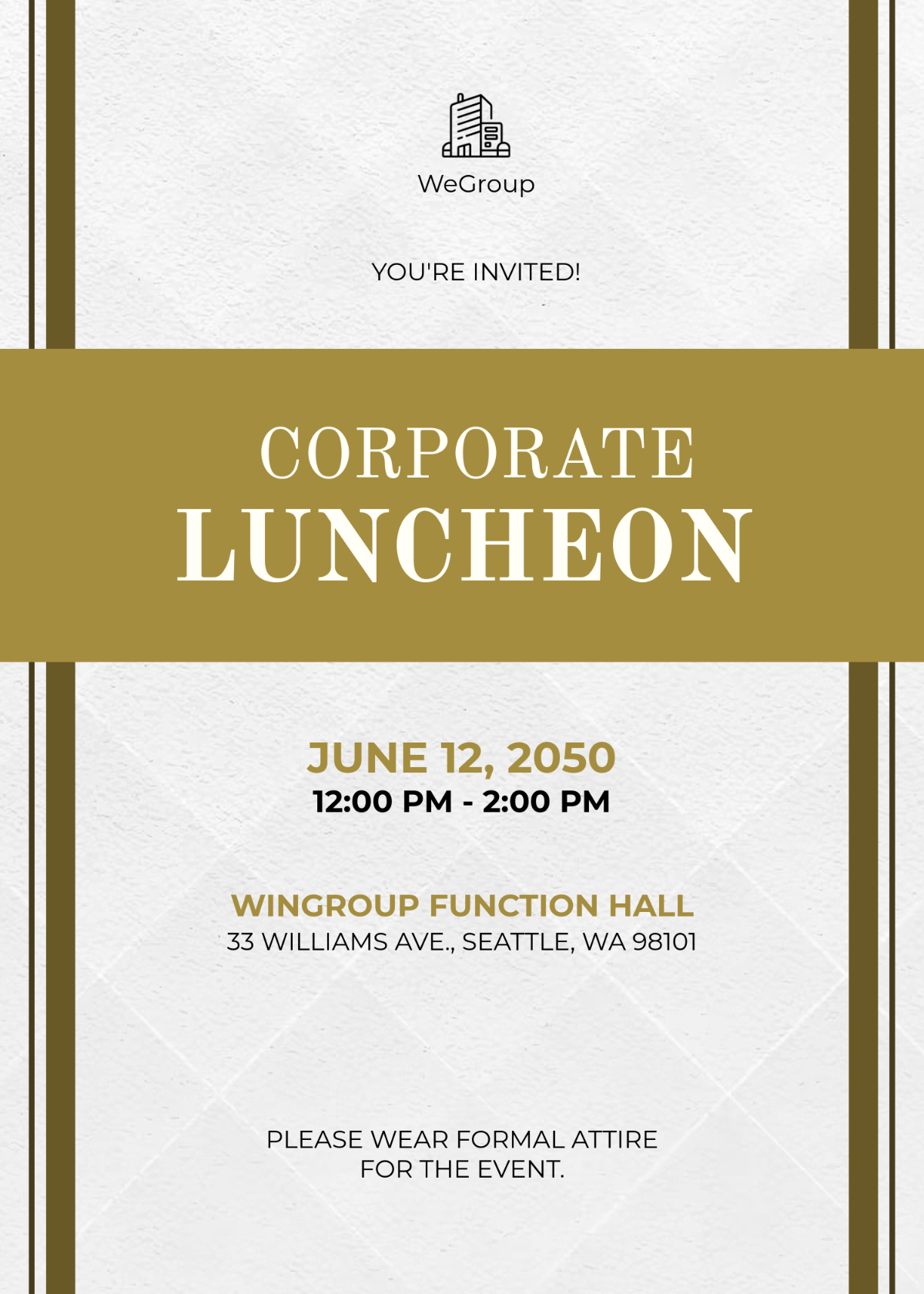 Free Formal Luncheon Invitation Template