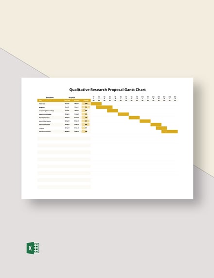 Qualitative Research Proposal Gantt Chart Template Excel Template Net