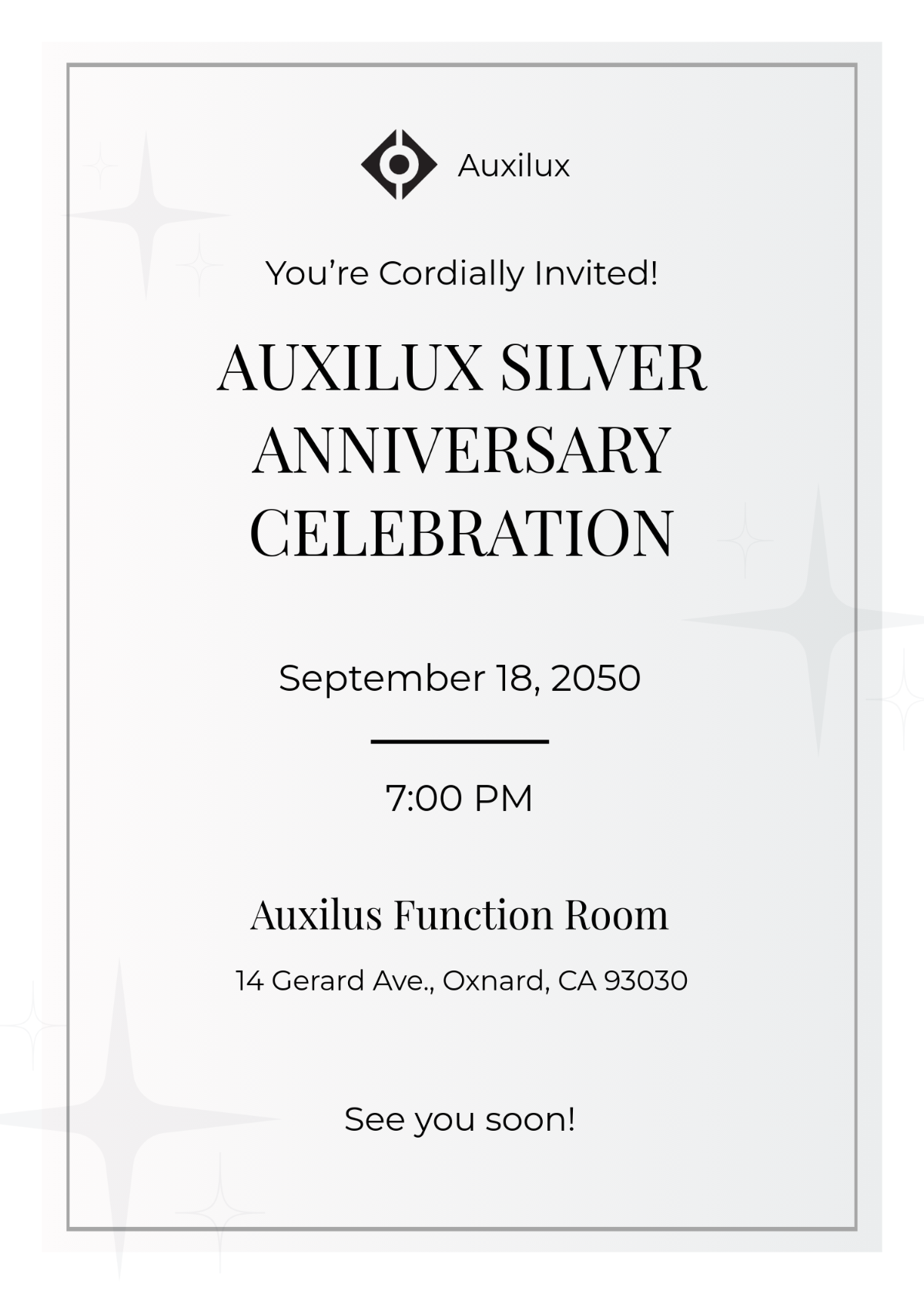 Free Formal Celebration Invitation Template