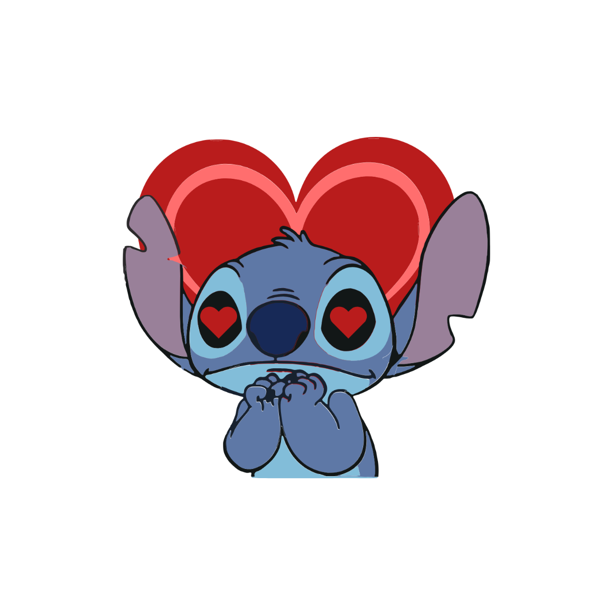 Stitch with Heart Clipart