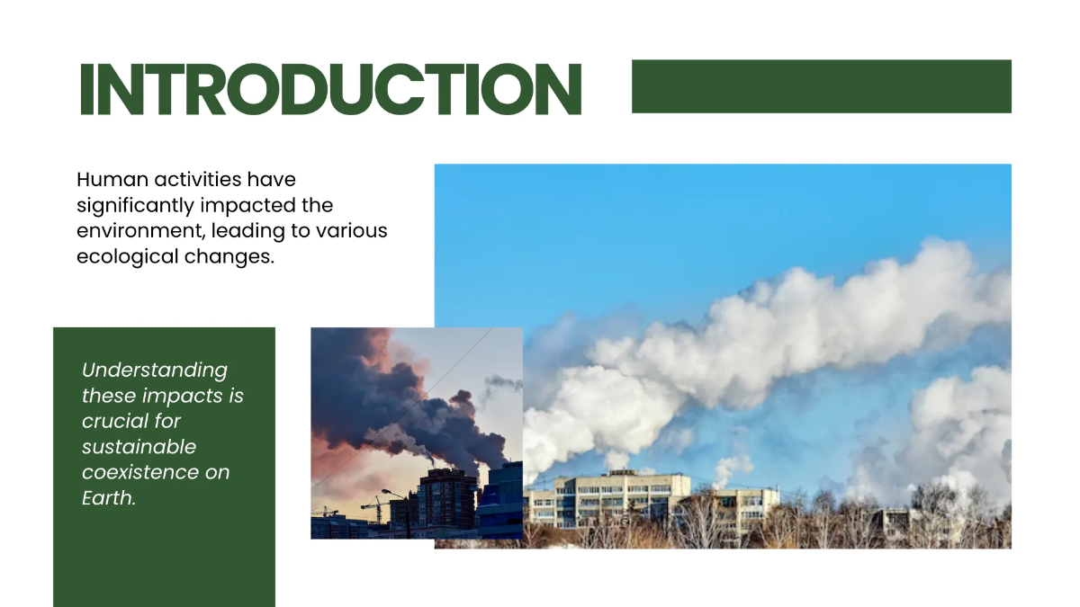 Free Human Impact On The Environment Presentation Template to Edit Online