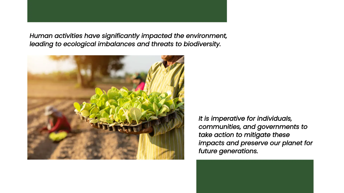 Free Human Impact On The Environment Presentation Template to Edit Online