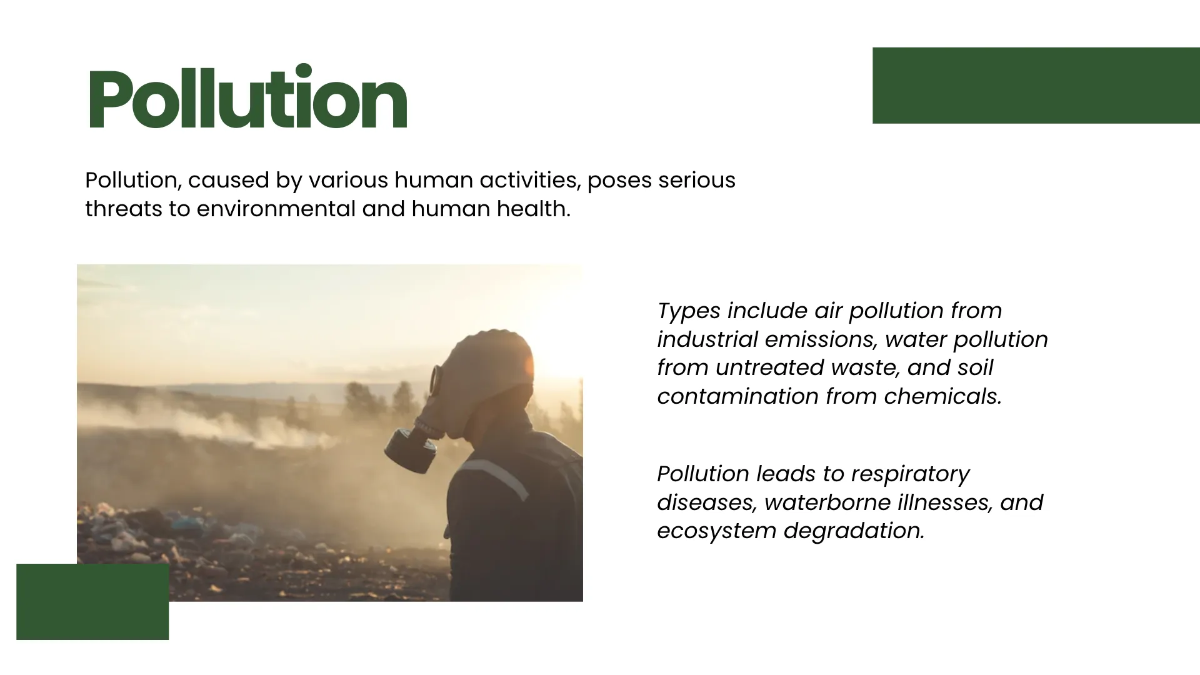 Free Human Impact On The Environment Presentation Template to Edit Online