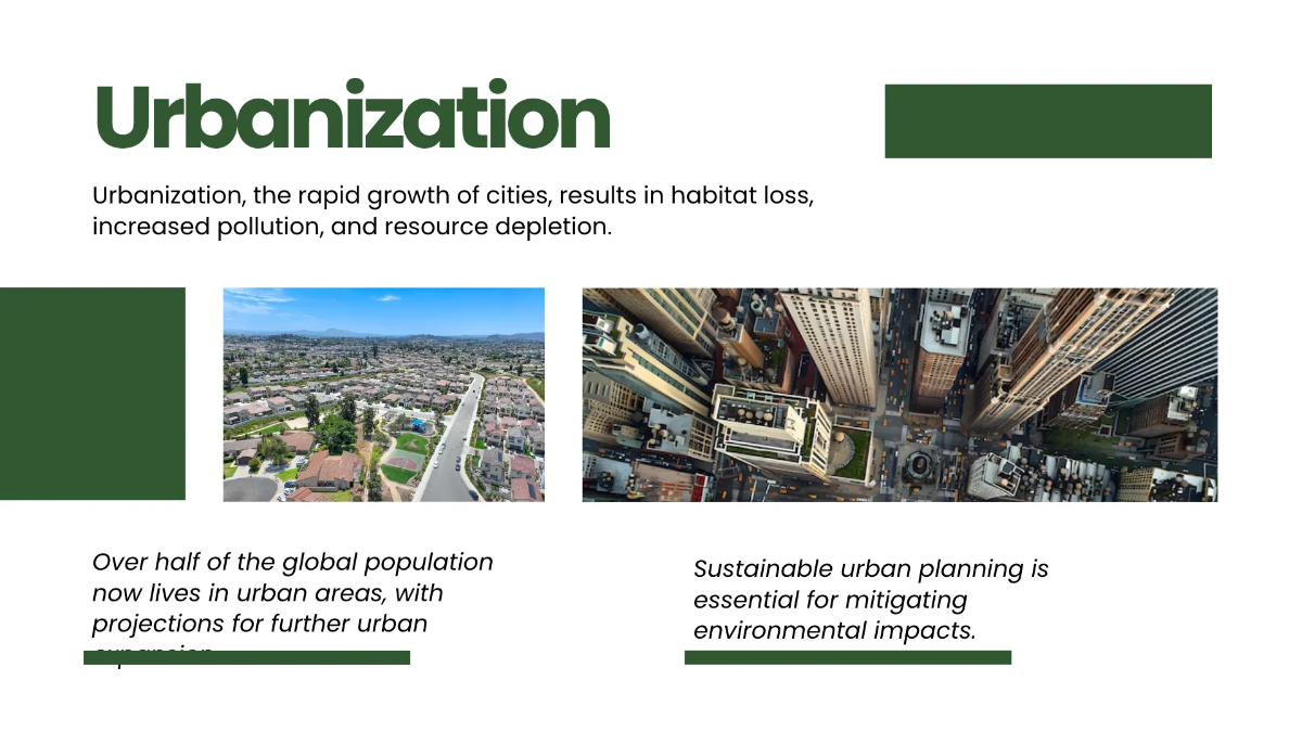 Free Human Impact On The Environment Presentation Template to Edit Online