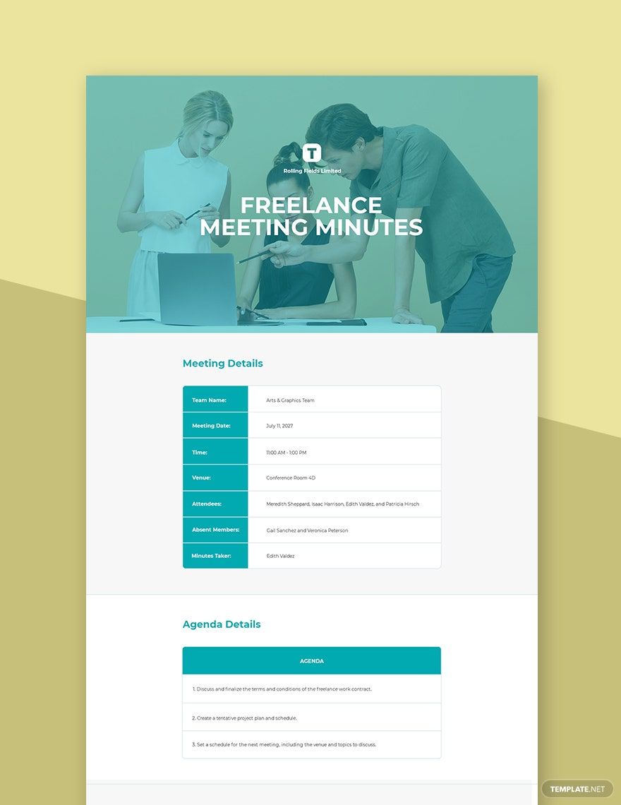 Freelance Meeting Minutes Template
