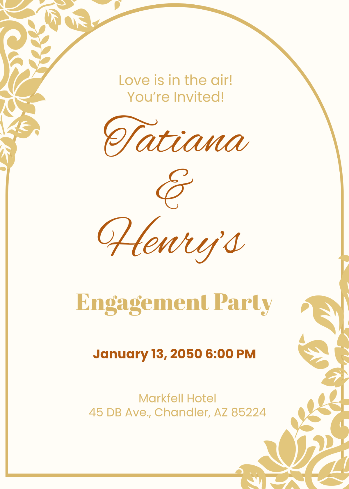 Free Formal Engagement Invitation Template