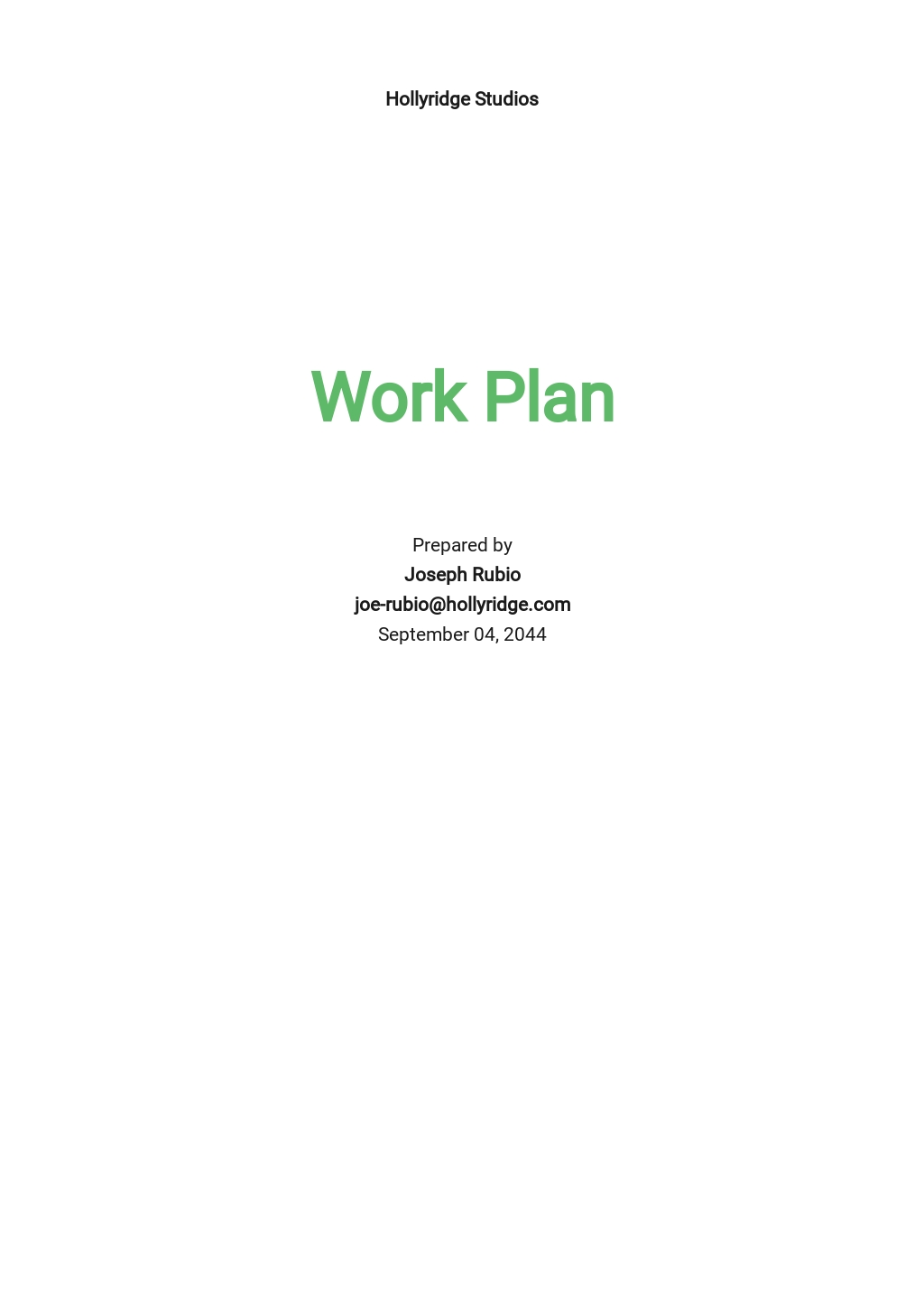 freelance business plan template