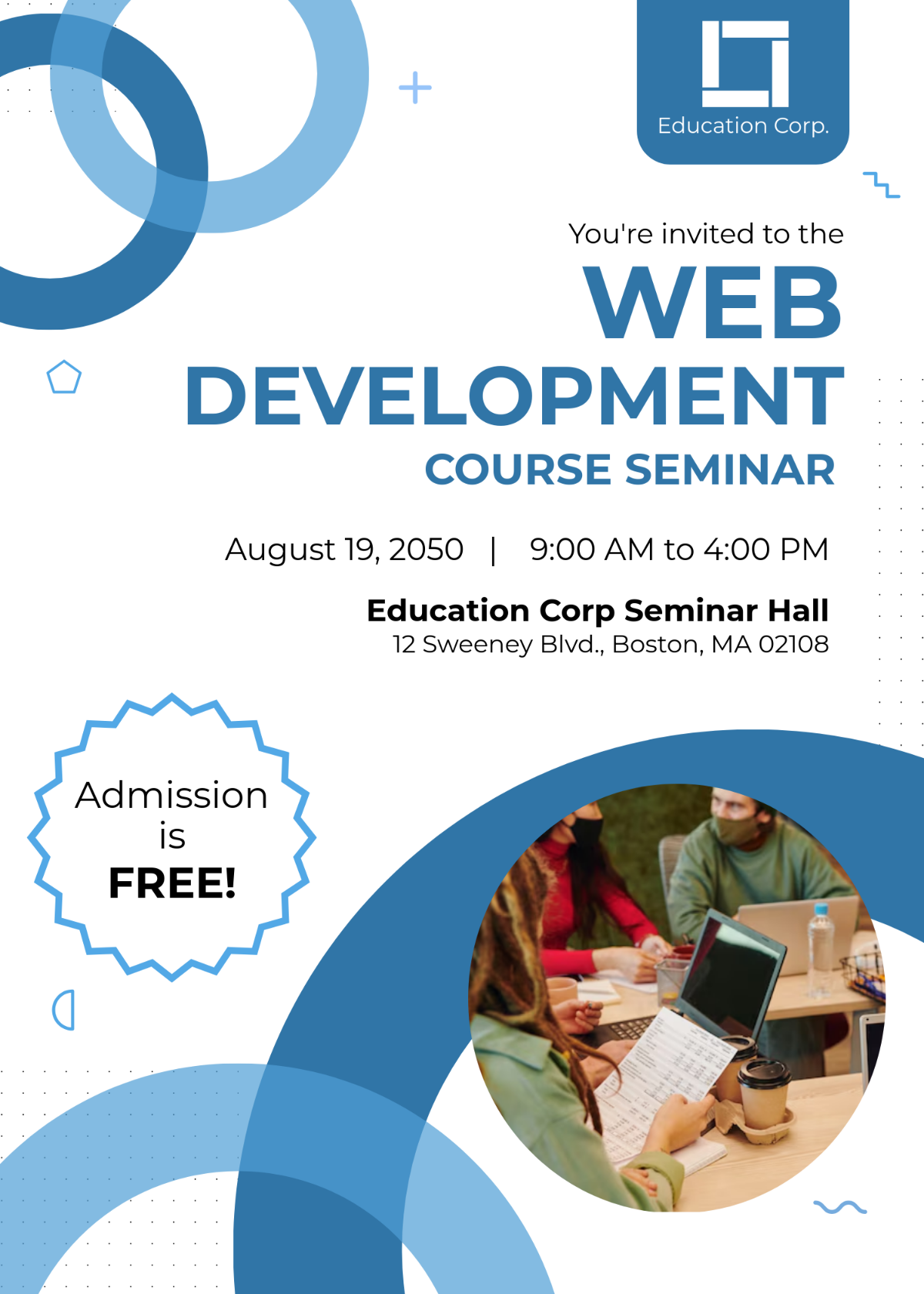 Free Course Seminar Invitation Template