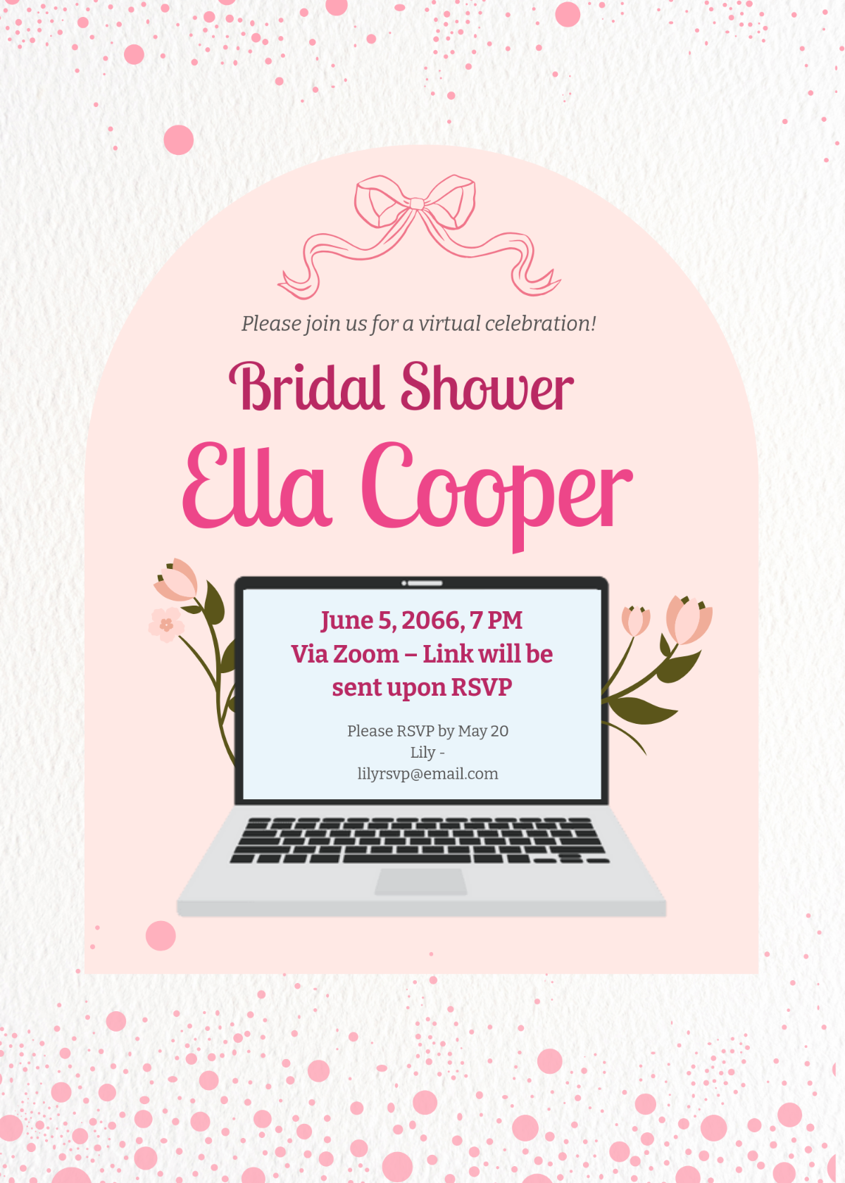 Free Digital Bridal Shower Invitation Template