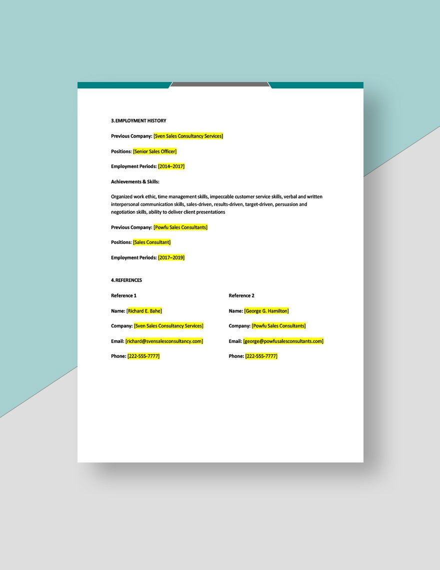 Freelance Application Form Template