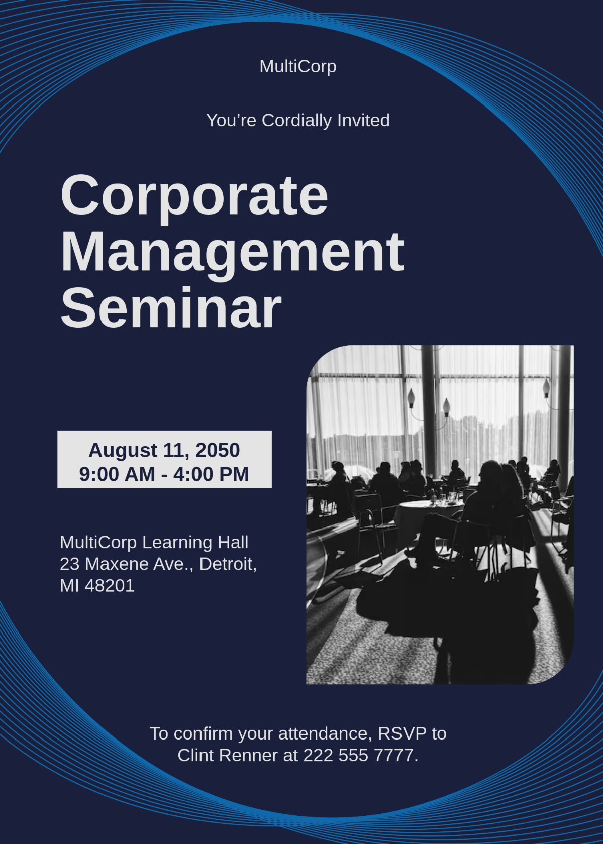 Free Corporate Seminar Invitation Template