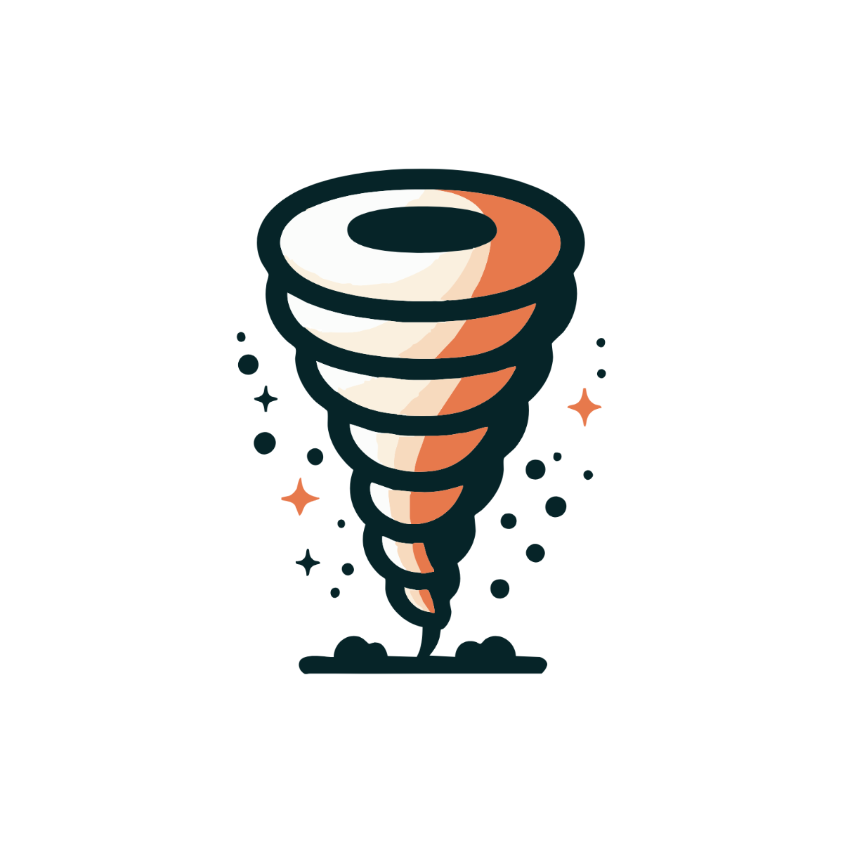 Free Simple Tornado Clipart to Edit Online