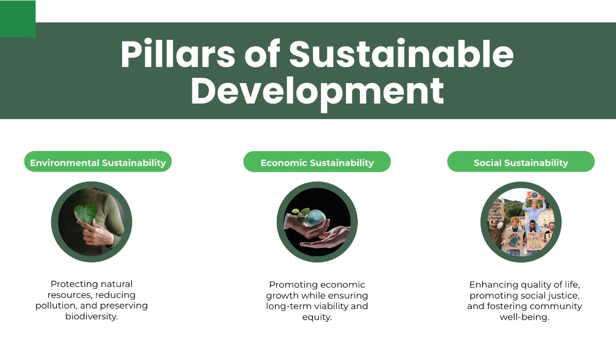 Free Sustainable Development Environment Presentation Template to Edit Online