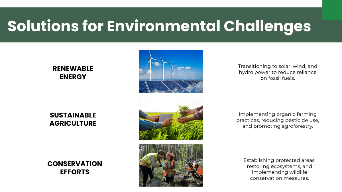 Free Sustainable Development Environment Presentation Template to Edit Online