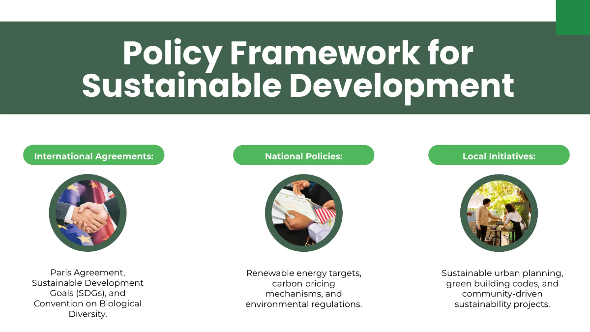 Free Sustainable Development Environment Presentation Template to Edit Online