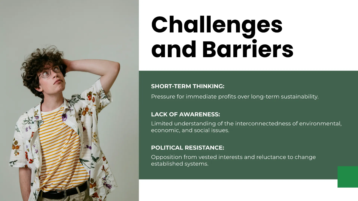 Free Sustainable Development Environment Presentation Template to Edit Online