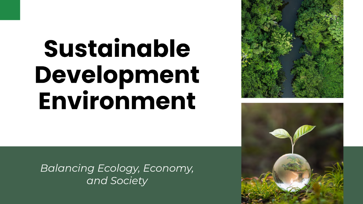 Free Sustainable Development Environment Presentation Template