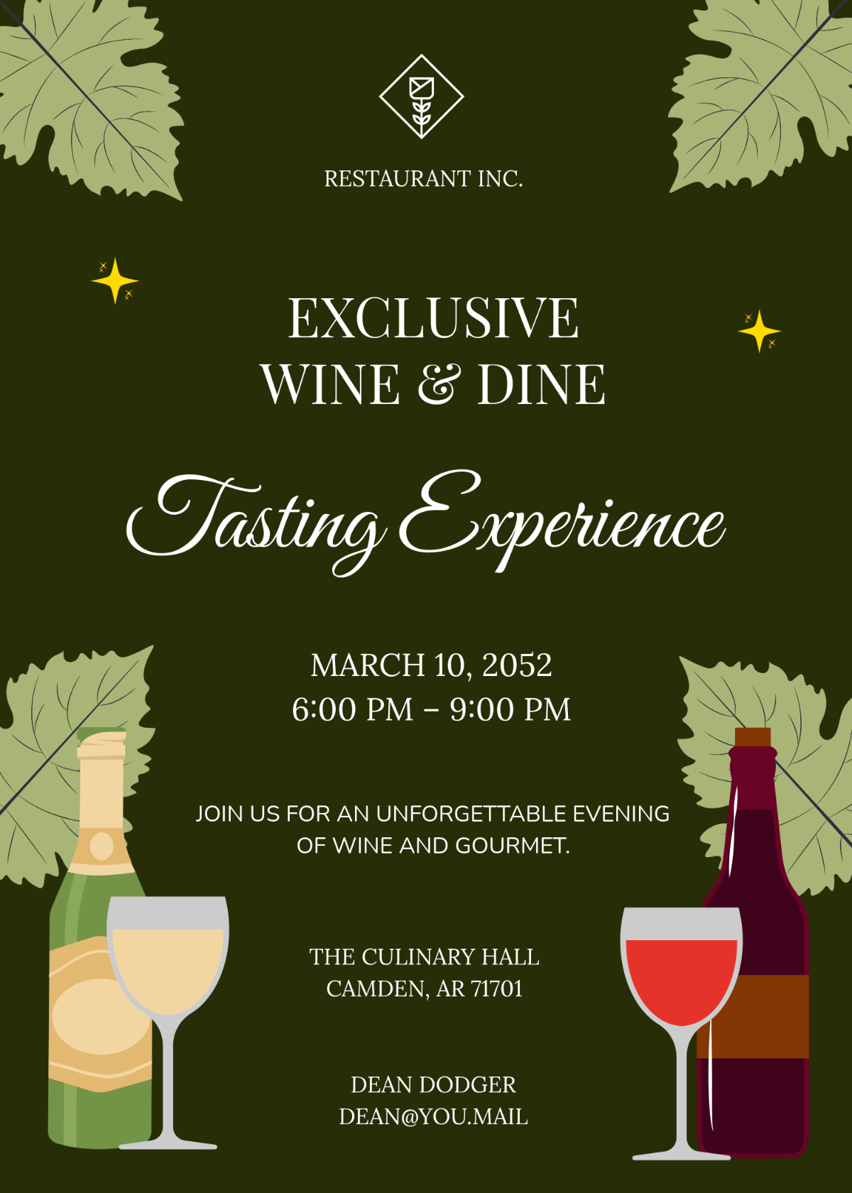 Free Professional Food Tasting Event Invitation Template