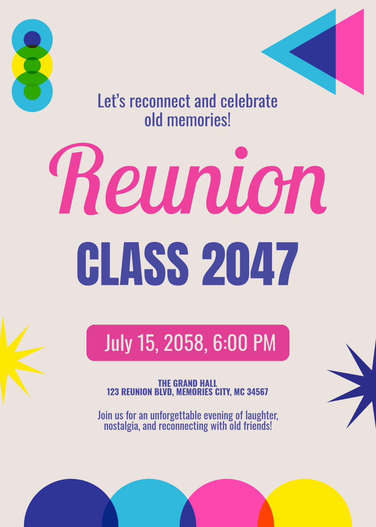 Free School Reunion Invitation Template