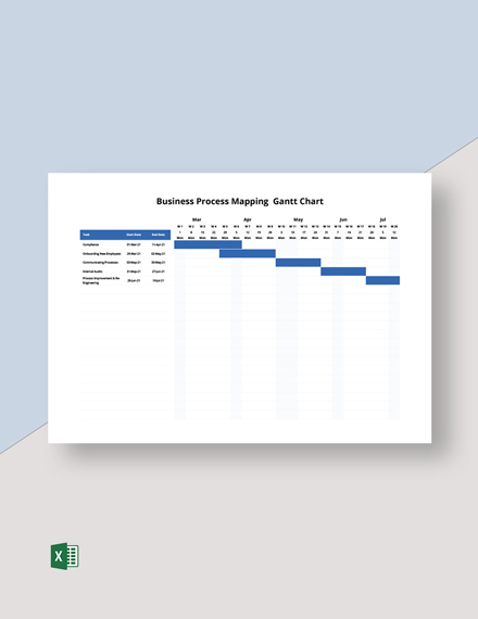 Business proposal Gantt Chart Template - Download in Excel, Google ...