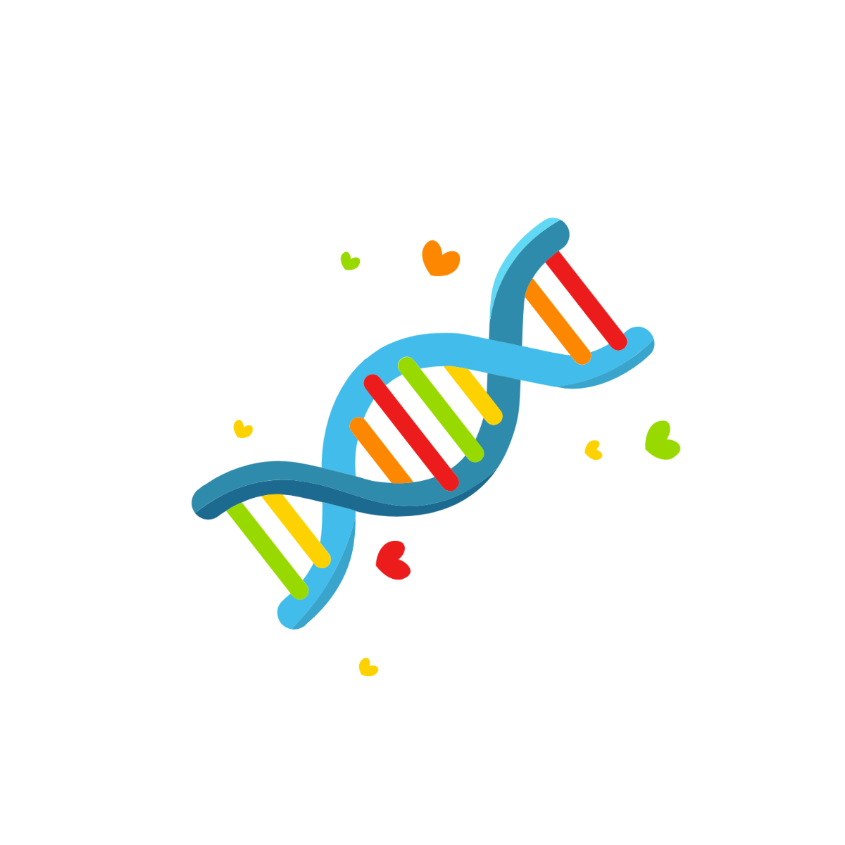 Free Colorful DNA Clipart Template