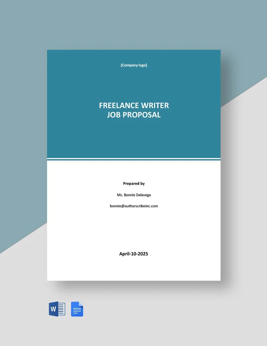 Freelance Writer Proposal Template in Word, Google Docs, Apple Pages