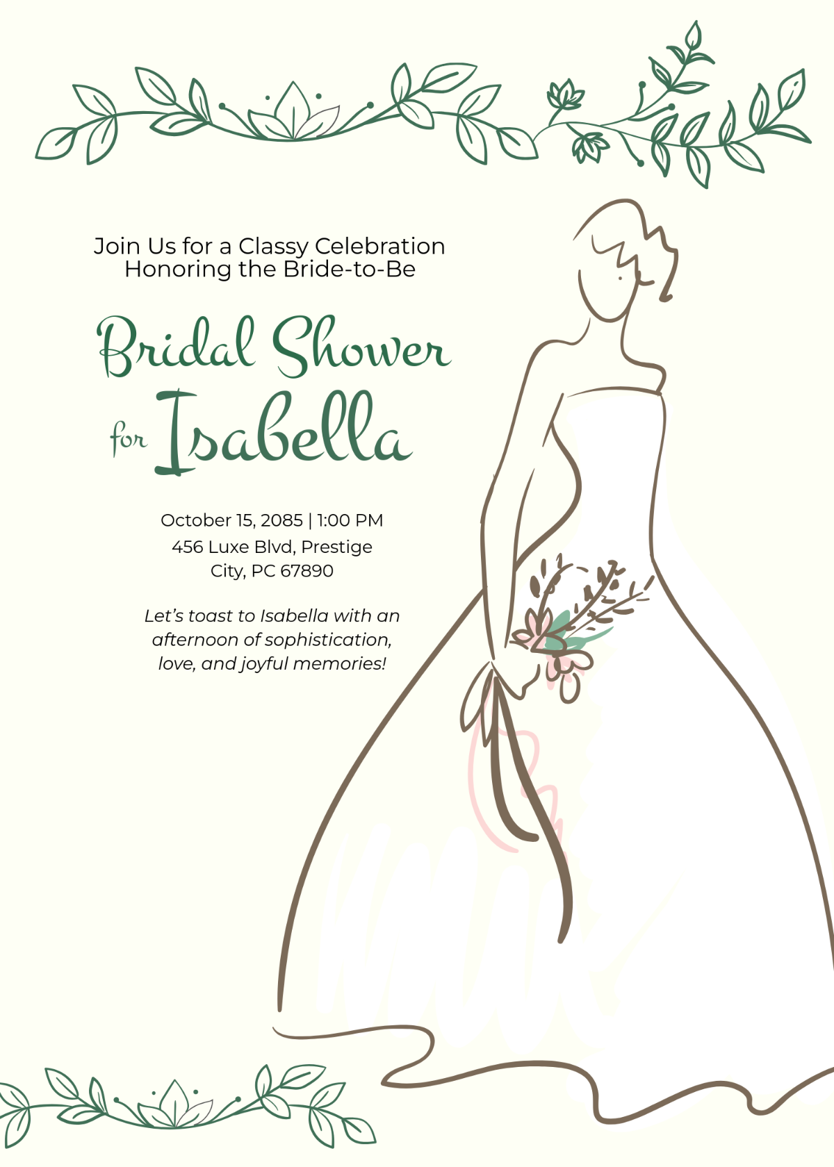 Free Bridal Shower Invitation Background Template