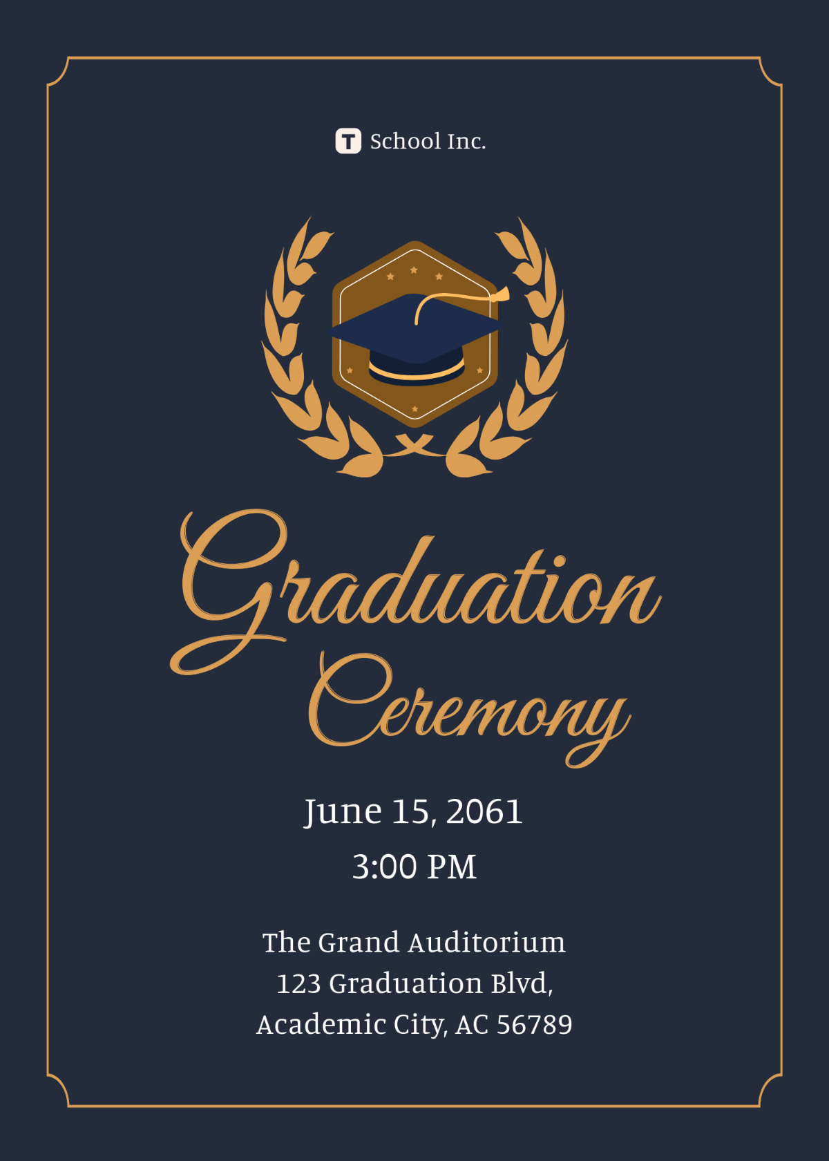 Free School Graduation Invitation Template