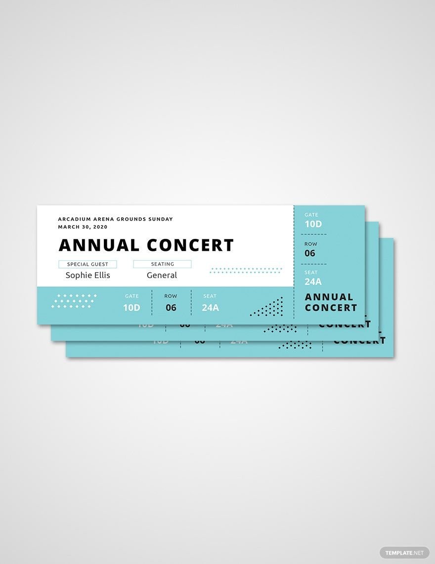 Simple Annual Concert Ticket Template