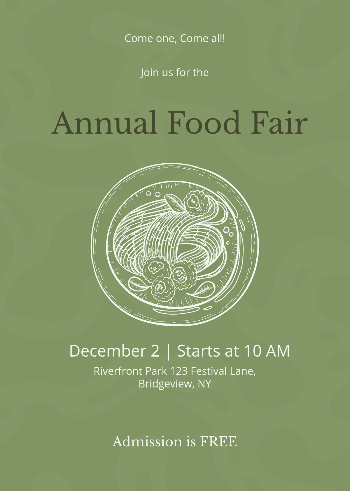 Free Elegant Food Fair Invitation Template