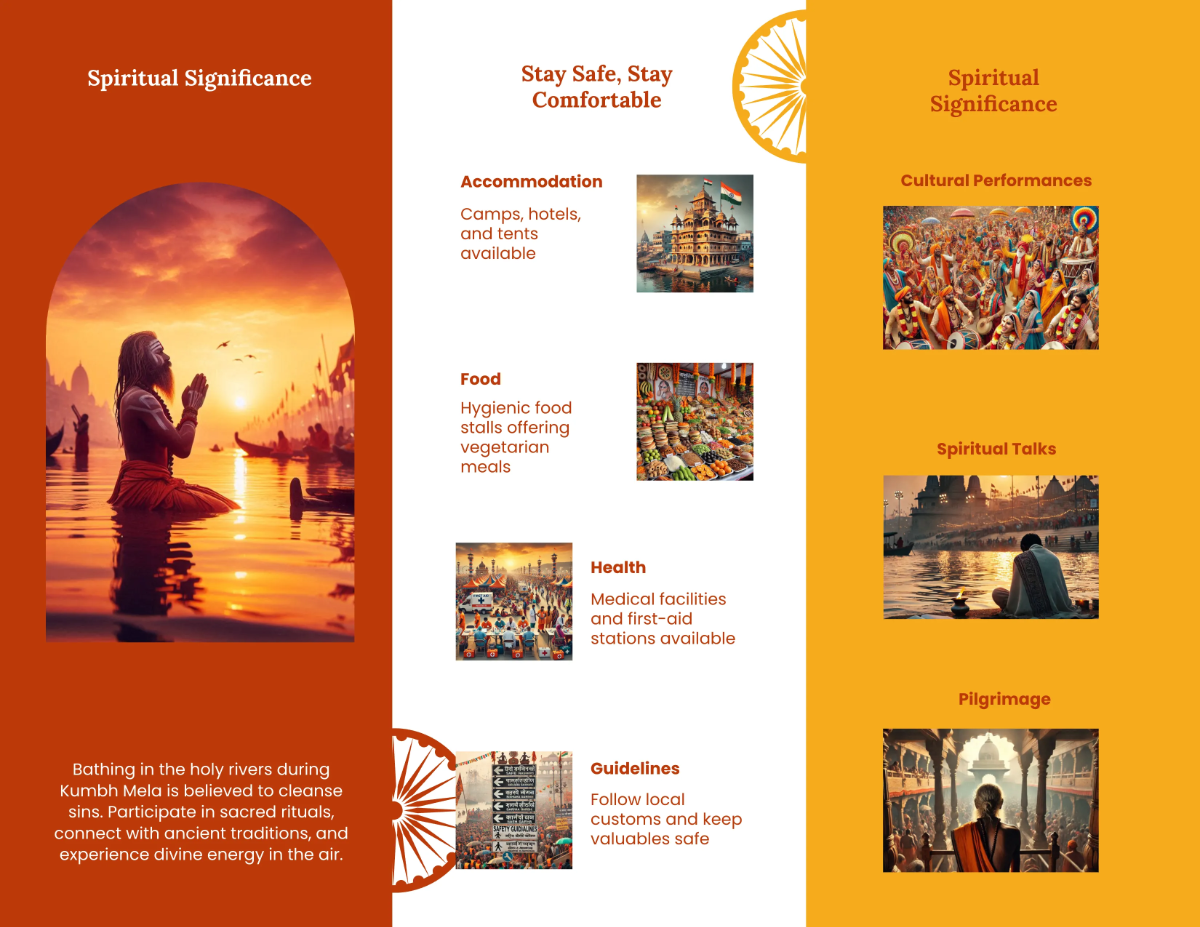 Free Kumbh Mela Brochure Template to Edit Online