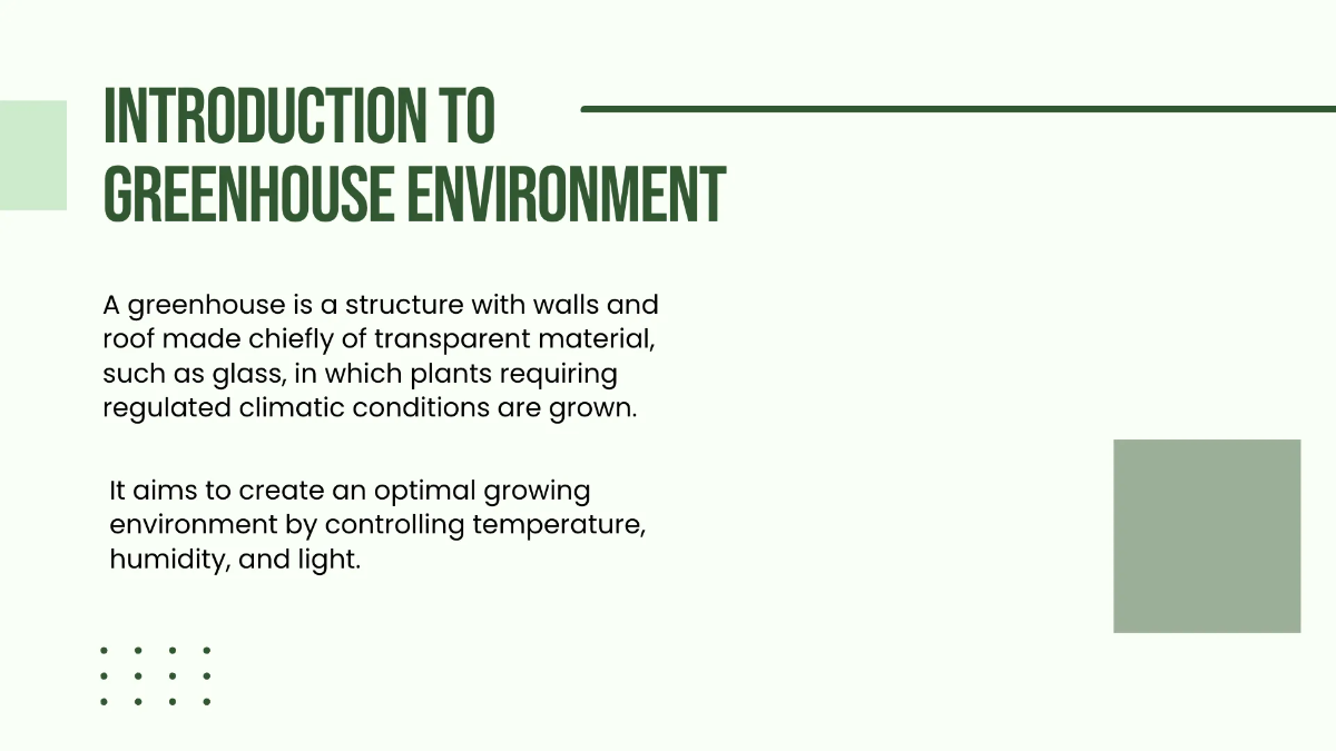 Free Greenhouse Environment Presentation Template to Edit Online