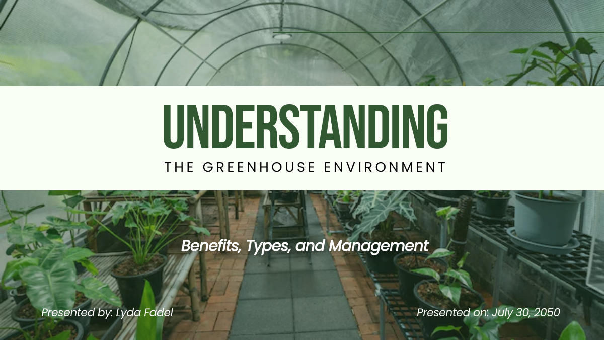 Free Greenhouse Environment Presentation Template