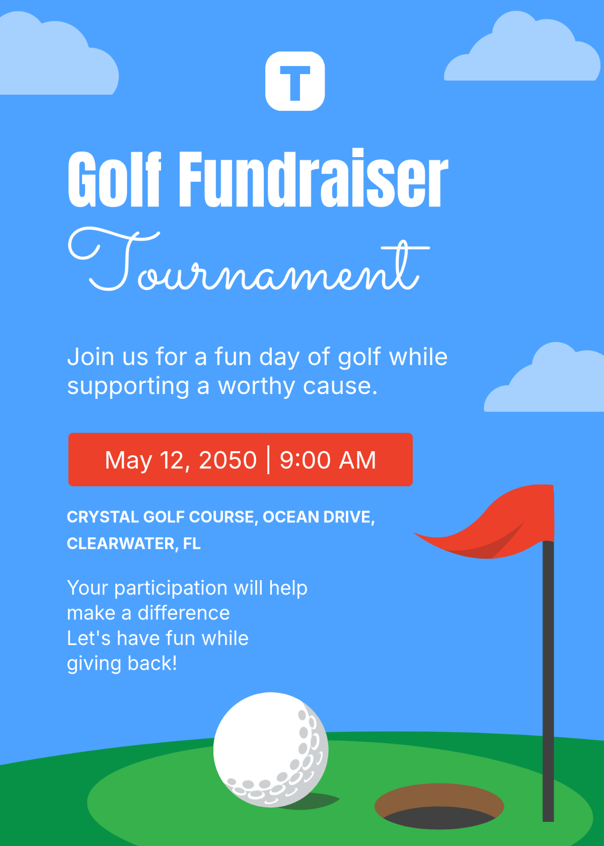 Free Fundraiser Golf Invitation Template