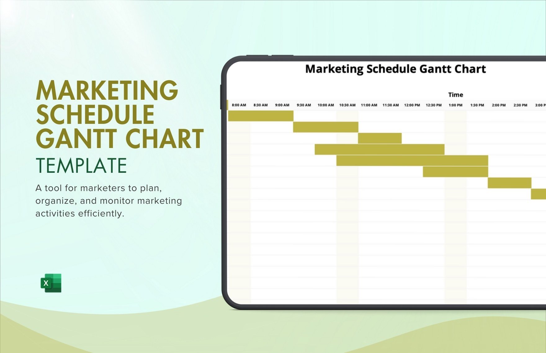 Marketing Schedule Gantt Chart Template in Excel