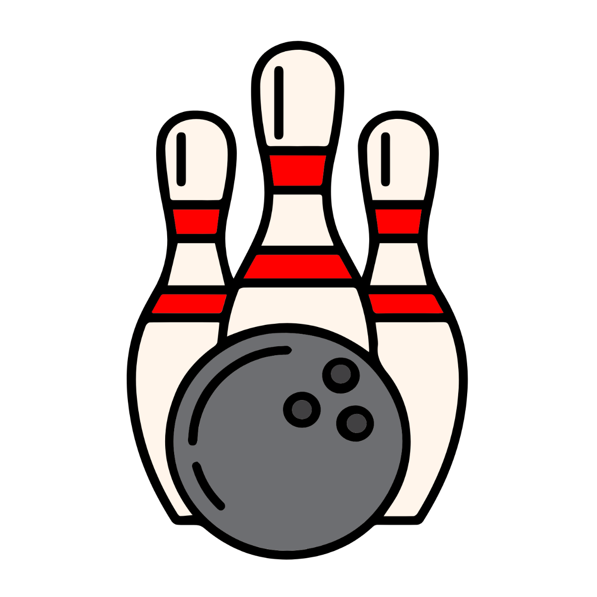 Free Simple Bowling Clipart Template