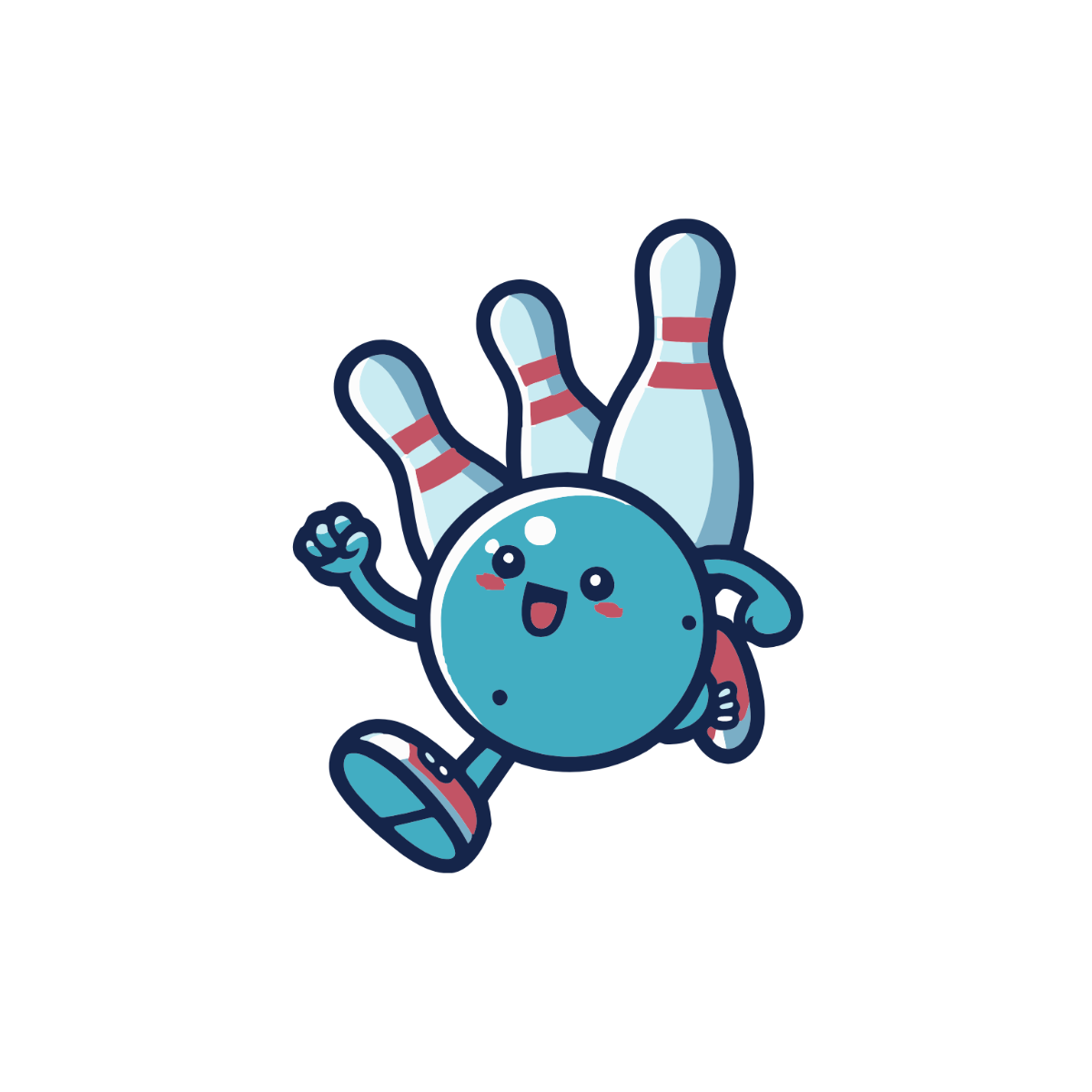 Free Cartoon Bowling Clipart Template