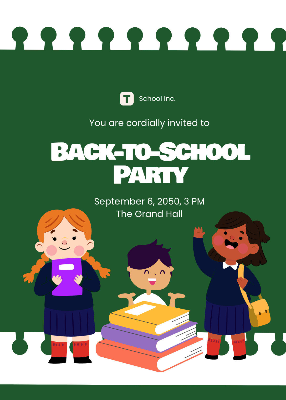 Free Customizable School Invitation Template