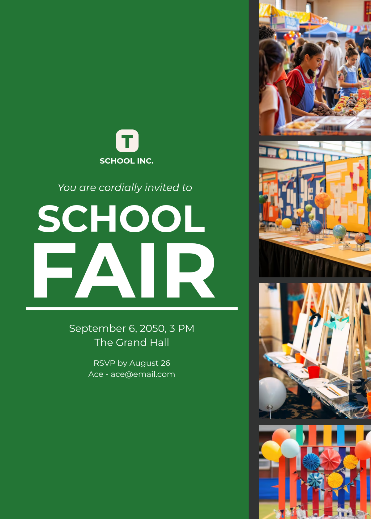 Free Professional School Fair Invitation Template