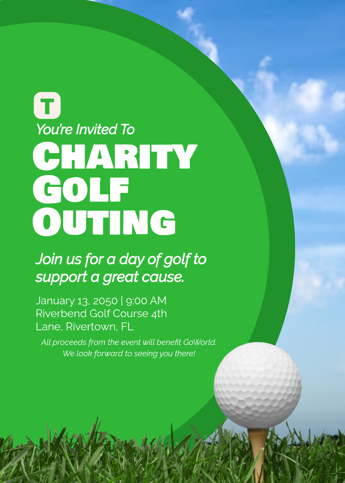 Free Charity Golf Invitation Template