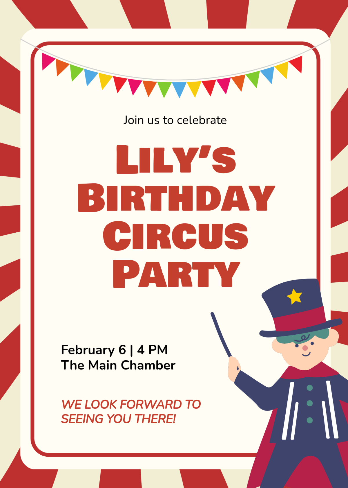 Free Circus Party Invitation Template