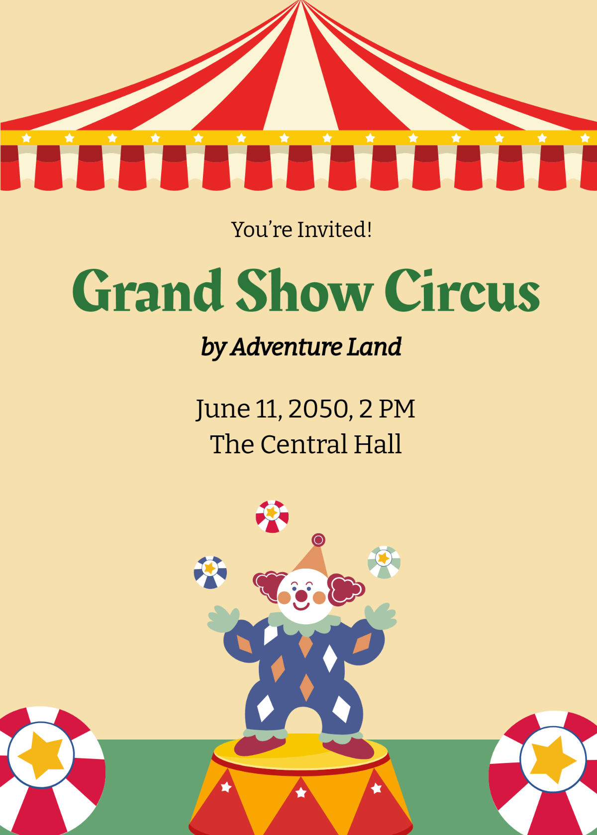 Free Carnival Circus Invitation Template