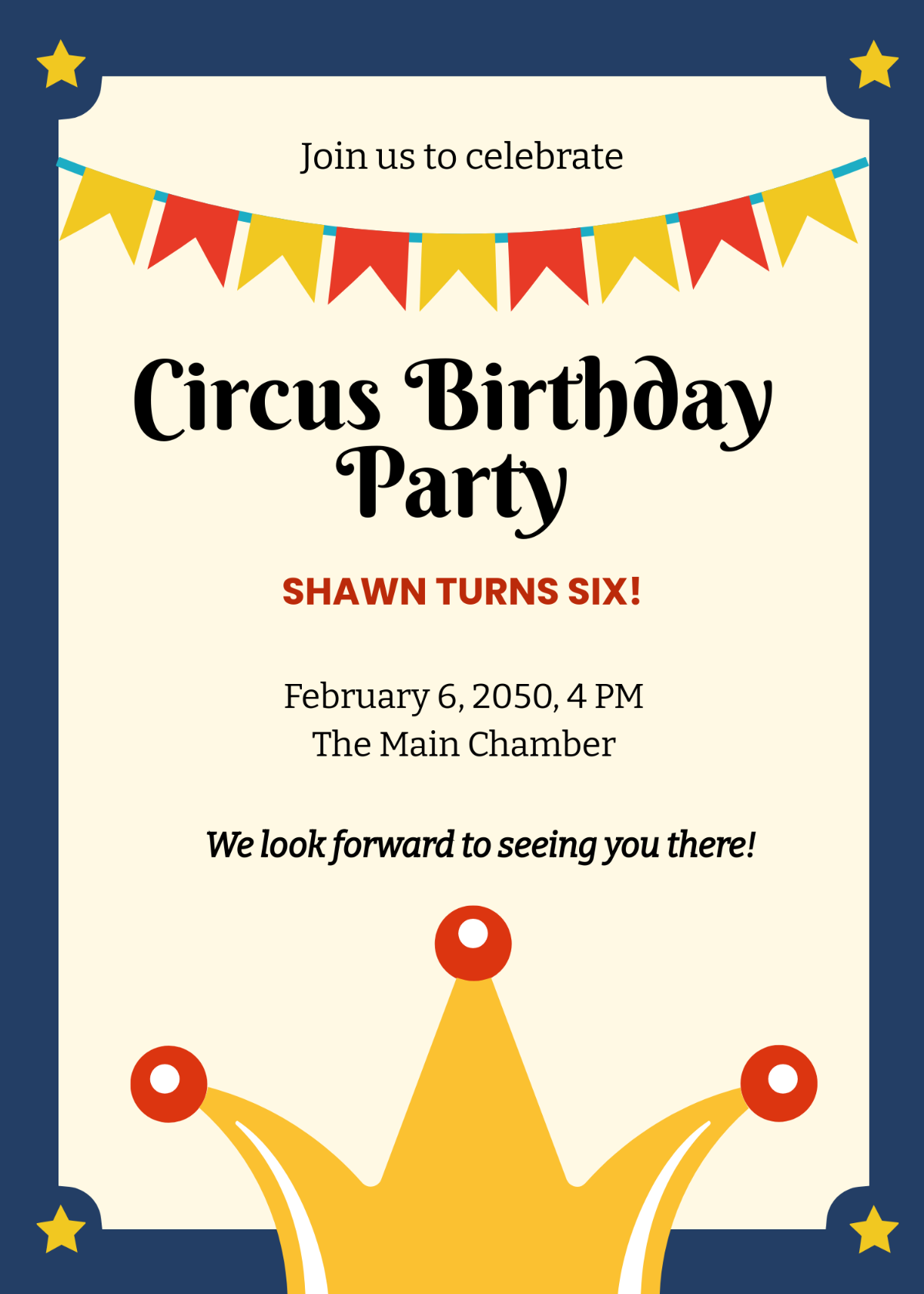 Free Birthday Circus Invitation Template