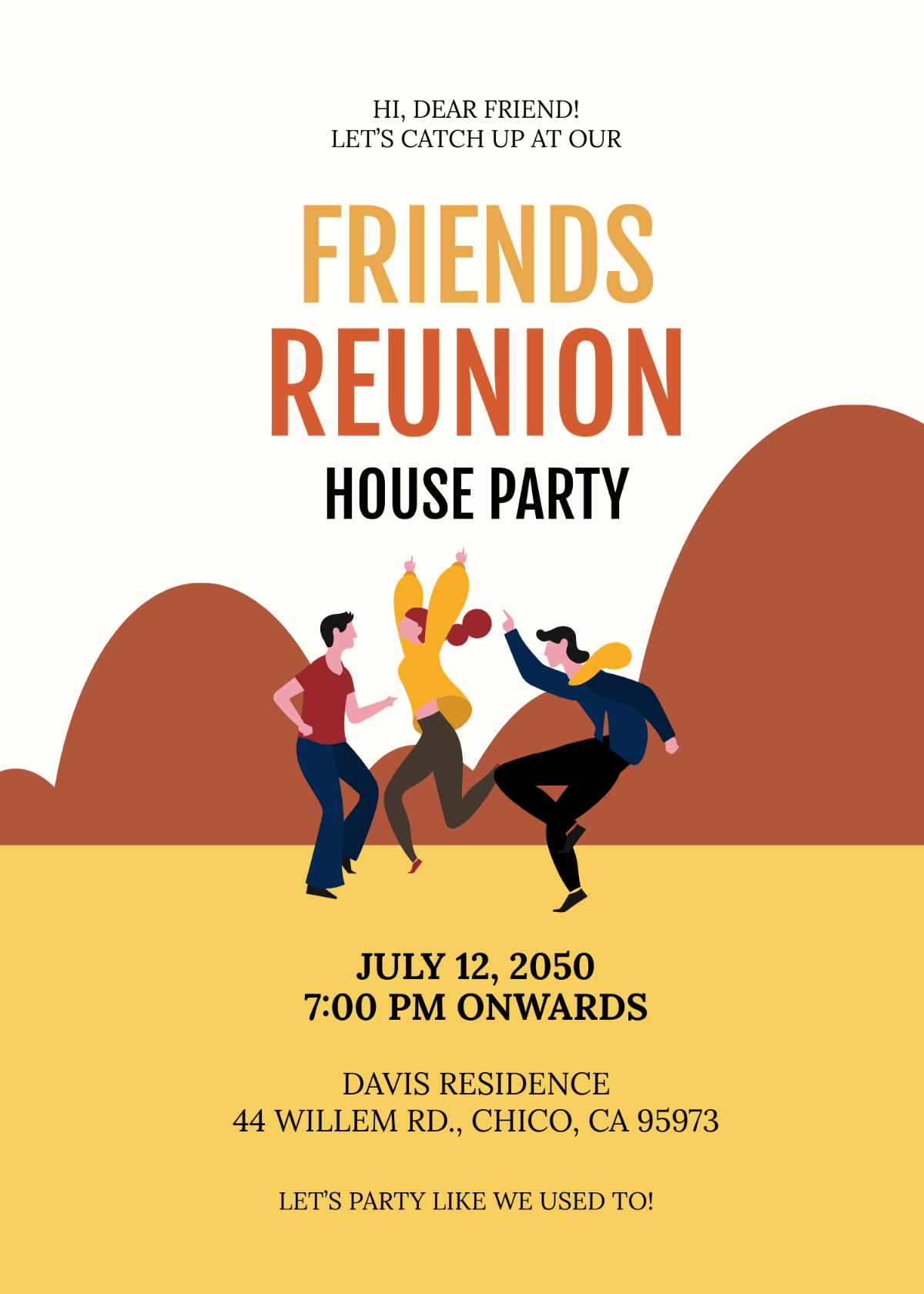 Free Friends Reunion Invitation Templatea